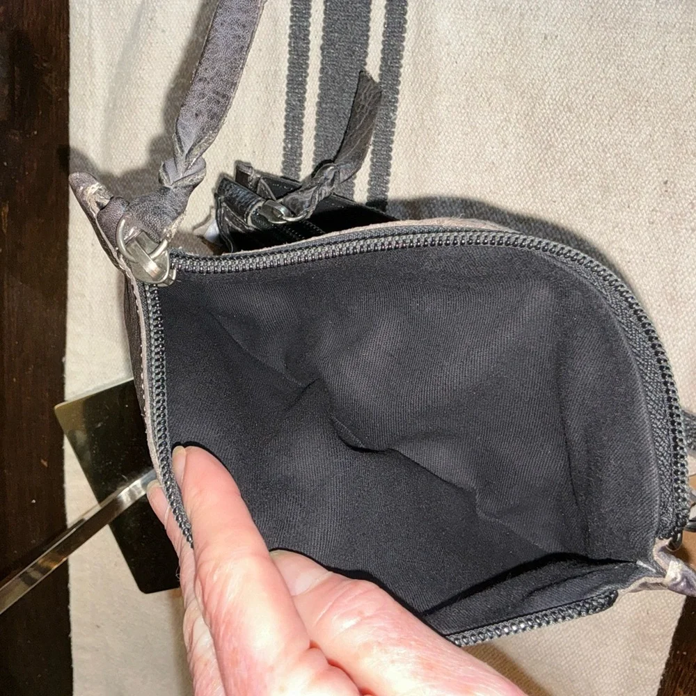 NWT Bed Stu Leather Amina Crossbody Clutch Wallet Black Rustic MSRP $185 - Picture 15 of 16